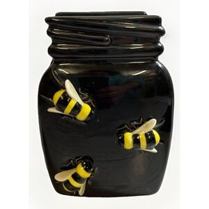 Department 56 3-D Black Honey Bee Napkin Holder Vintage Retired
